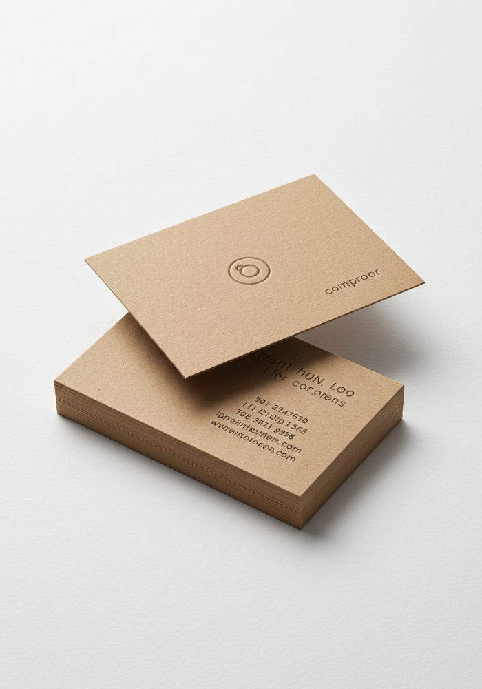 Kraft Business Cards Double Sided